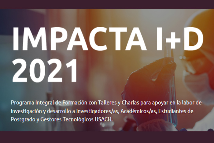 Matías Valenzuela, speaker at the program “Impacta I+D 2021” organized by USACH