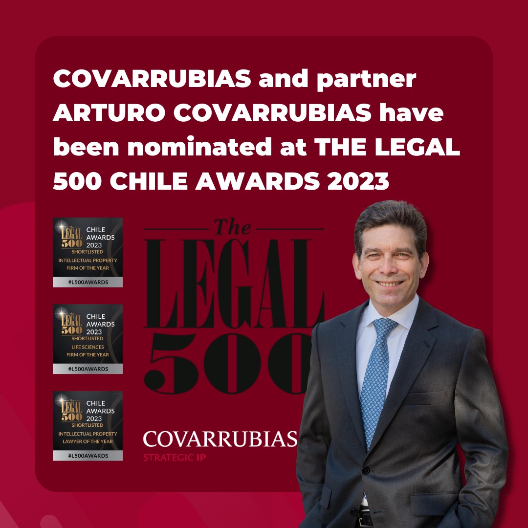Covarrubias and his founding partner Arturo Covarrubias were nominated for The Legal 500 Chile 2023 Awards